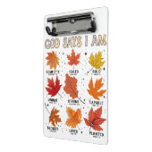 Gott sagt, ich bin Herbsternte Erntedank Spaß Mini Klemmbrett (Gewinkelt2)