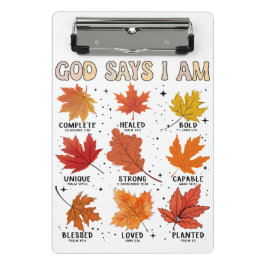Gott sagt, ich bin Herbsternte Erntedank Spaß Mini Klemmbrett