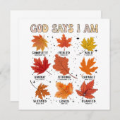 Gott sagt, ich bin Herbsternte fallen Blatt Hal Einladung (Vorne/Hinten)