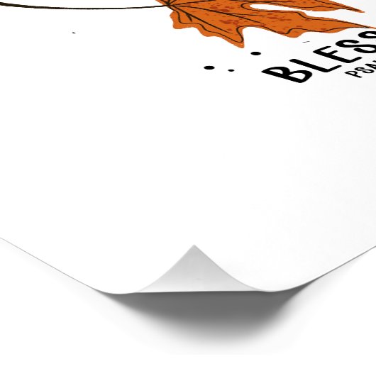 Gott sagt, ich bin Herbsternte fallen Blatt Hal Poster (Ecke)