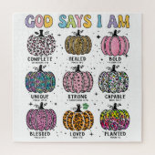 Gott sagt, ich bin Herbsternte fallen Blatt Hal Puzzle (Vertikal)