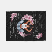 Gott sagt, ich bin Melanin Schwarze Geschichte Mon Fleecedecke (Vorderseite (Horizontal))