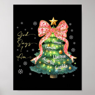 Gott sagt, ich bin Niedlich Weihnachten Weihnachte Poster