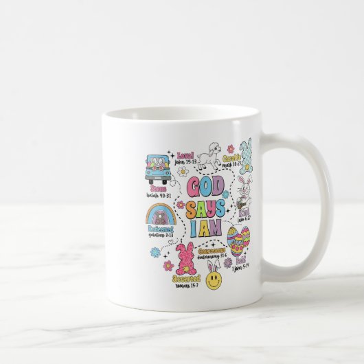 Gott sagt, ich bin Ostern Kaffeetasse (Rechts)