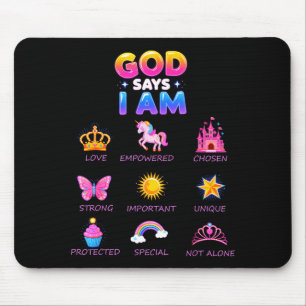 Gott sagt, ich bin Prinzessin Süße Jesus Teenager Mousepad