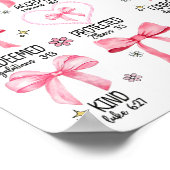 Gott sagt, ich bin rosa Coquette Christlich Jesus  Poster (Ecke)