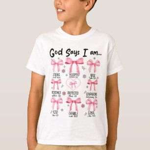 Gott sagt, ich bin rosa Kokette christlich Jesus g T-Shirt