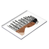 Gott sagt, ich bin schöne schwarze Königin Melanin Notizblock (Linke Seite)