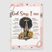 Gott sagt, ich bin schwarz Christlich Melanin Sist Magneteinladung (Vorderseite)