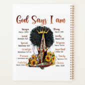 Gott sagt, ich bin schwarz Christlich Melanin Sist Planer (Rückseite)