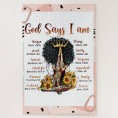 Gott sagt, ich bin schwarz Christlich Melanin Sist Puzzle (Vertikal)