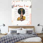 Gott sagt, ich bin schwarze Christliche Frauen Leinwanddruck (Insitu (Schlafzimmer))