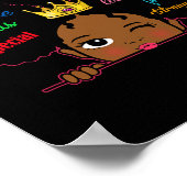 Gott sagt, ich bin schwarze Melanin Mädchen Kinder Poster (Ecke)