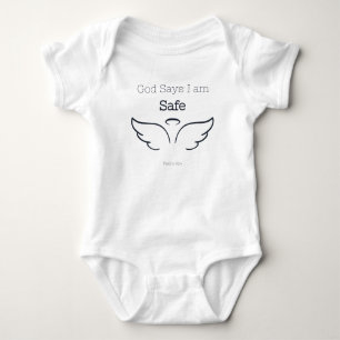Gott sagt, ich bin sicher Baby-Body Baby Strampler