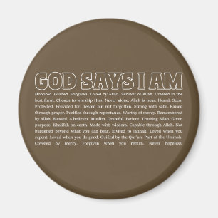 Gott sagt, ich bin stark Muslim-Glaube Inspirieren Magnet