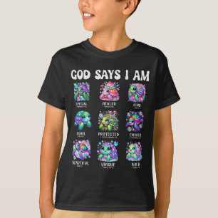 Gott sagt, ich bin süße Meeresschildkröte Schrift T-Shirt