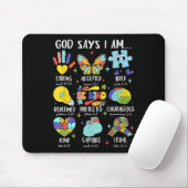 Gott sagt, ich sei ein netter Autismus Bewusstsein Mousepad (Mit Mouse)