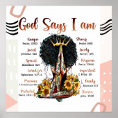 Gott sagt, ich sei schwarze Königin Poster (Vorne)