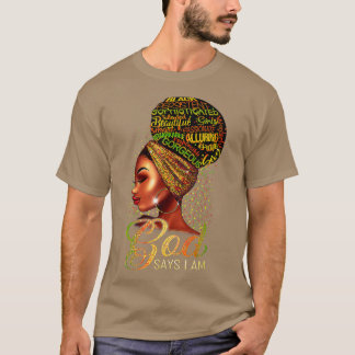 Gott sagt, ich sei schwarzer Stolz in der amerikan T-Shirt