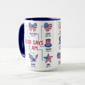 Gott sagt, ich sei sein Kind Tasse (Vorderseite Links)