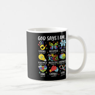 Gott sagt, ich soll freundlich sein, Autismus-Bewu Kaffeetasse
