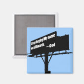Gott sagt, kündigt den Billboard-Magneten Magnet (Vorderseite/Rückseite)