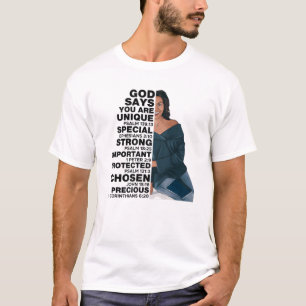 Gott sagt Michelle Obama Frauen Geschichte Monat L T-Shirt