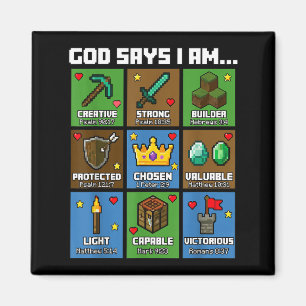 Gott sagt mir, ich bin Bibelverse Xel Art Christli Magnet