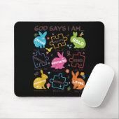 Gott sagt: Sei freundlich Autismus-Bewusstsein SPE Mousepad (Mit Mouse)