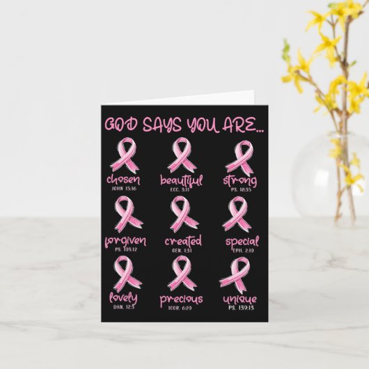 Gott sagt, Sie sind Christliche Brustkrebserkranku Karte (Gelbe Blume)