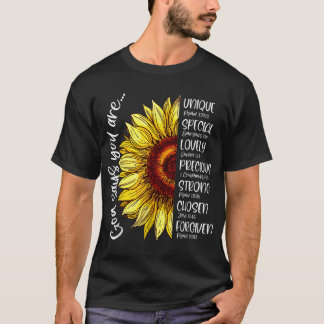 Gott sagt, Sie sind Sonnenblumen Christliche Bibel T-Shirt