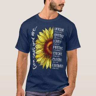 Gott sagt, Sie sind Sonnenblumen Christliche Bibel T-Shirt