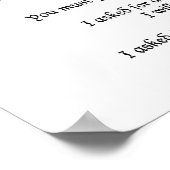 Gott sagte nein: Poster (Ecke)