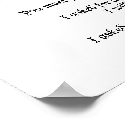 Gott sagte nein: Poster (Ecke)