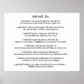 Gott sagte nein: Poster (Vorne)