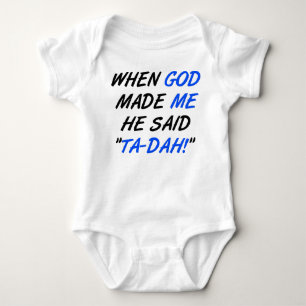 Gott sagte Tadah Lustiger Romper Creeper Bodysuit Baby Strampler