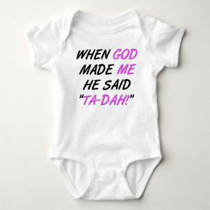 Gott sagte Tadah Lustiger Romper Creeper Bodysuit Baby Strampler