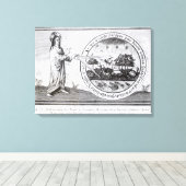 Gott schafft Welt durch Kompass Leinwanddruck (Insitu (Holzboden))