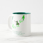 Gott-Schaffungs-Reihe - FROSCH Zweifarbige Tasse (Vorderseite Links)