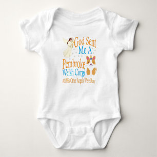 Gott schickte mir einen Pembroke Welsh Corgi Baby Strampler