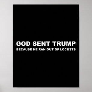 Gott schickte Trump, weil er aus den Heuschrecken  Poster