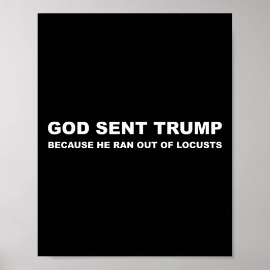 Gott schickte Trump, weil er aus den Heuschrecken  Poster (Vorne)