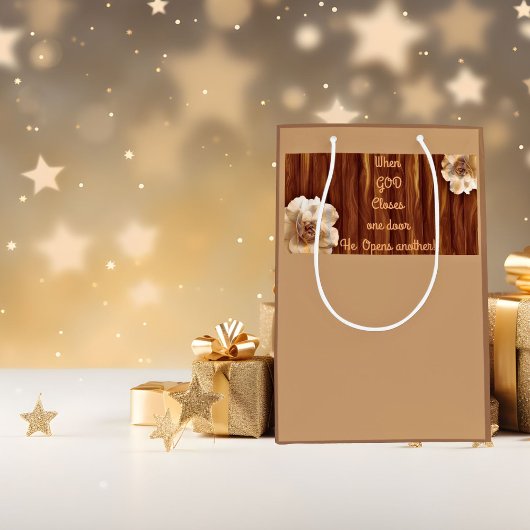 Gott schließt eine Tür öffnet eine weitere Geschen Mittlere Geschenktüte