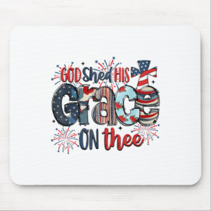 Gott schob seine Gnade am 4. Juli Groovy Patr Mousepad