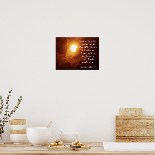 Gott schreibt das Evangelium - Art Print Poster (Küche)