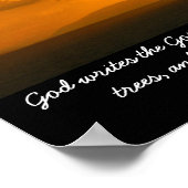 Gott schreibt das Evangelium - Zitat von Martin Lu Poster (Ecke)