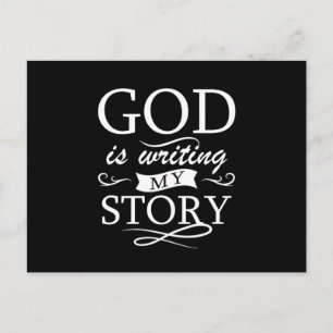 Gott schreibt meinen Christlichen Glauben in der G Postkarte