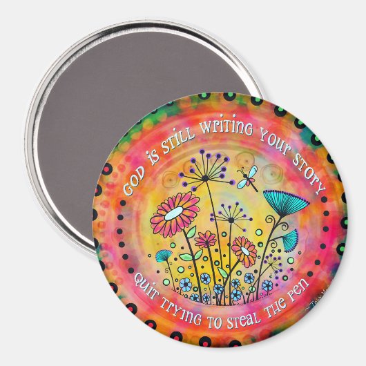 Gott schreibt noch immer deine Geschichte Magnet (Vorderseite/Rückseite)