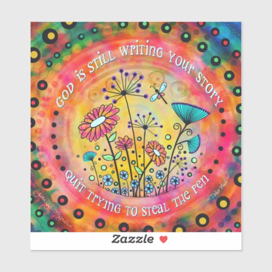 Gott schreibt noch immer Ihre Geschichte Hübsche B Aufkleber (Blatt)