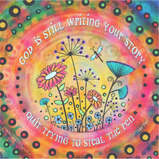 Gott schreibt noch immer Ihre Geschichte Hübsche B Aufkleber (Vorderseite)